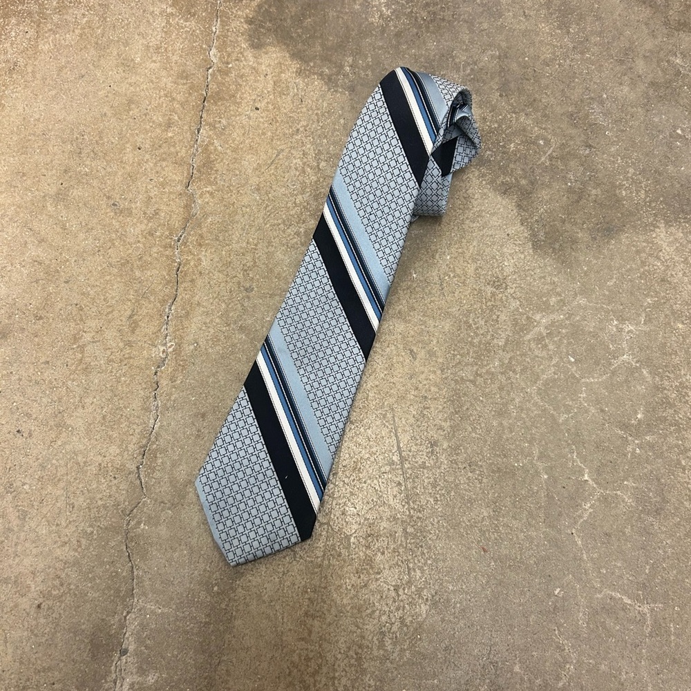 Vintage pierre balmain‎ blue Striped Men's Tie